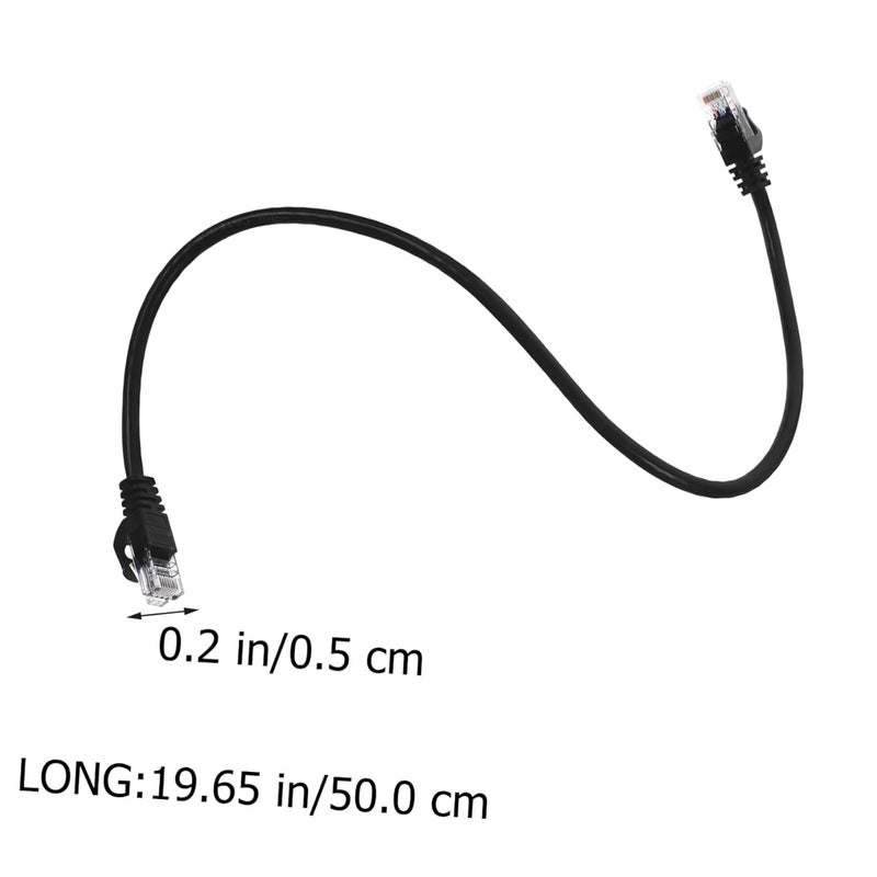 Gatuida 2Pcs Black Ethernet Cable High Speed Patch Cord for Router Laptop Computer - Image 2